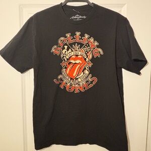 The Rolling Stones Black and Red Logo Tee